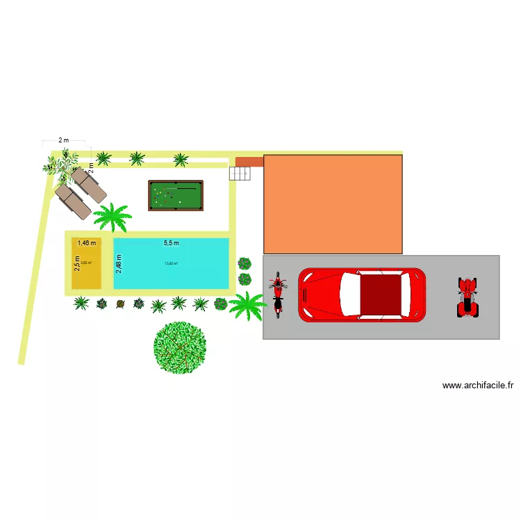 001. Plan de 2  et 17 m²