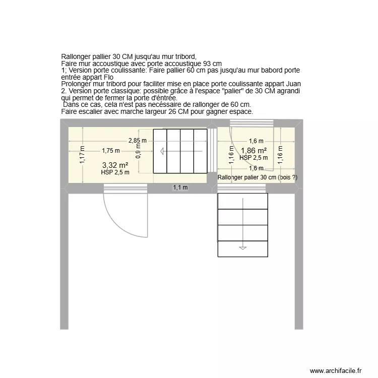260830 DOUBLES ENTREES ARTELIER AVEC PORTE CLASSIQUE. Plan de 2 Pièces et 5 m² 260830 DOUBLES ENTREES ARTELIER AVEC PORTE CLASSIQUE. Plan de 2 Pièces et 5 m²