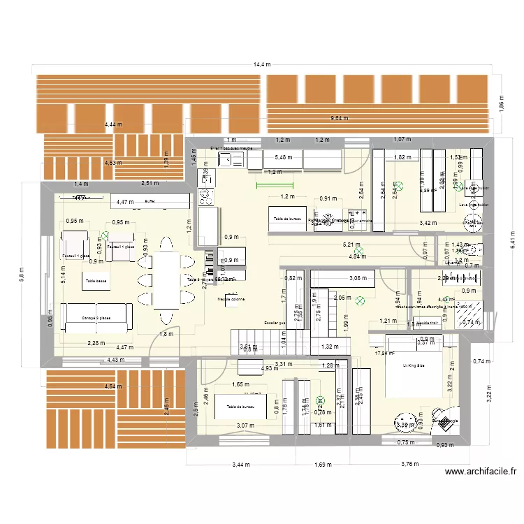 plan Kim avec meubles(2). Plan de 10 et 149 m² plan Kim avec meubles(2). Plan de 10 et 149 m²