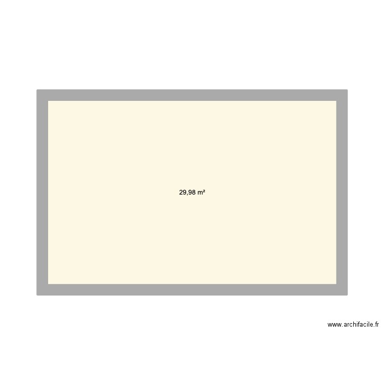 Cuisine. Plan de 1 pièce et 30 m2
