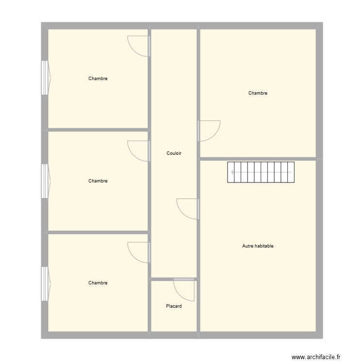 HOSSA Etage. Plan de 7 pièces et 120 m2