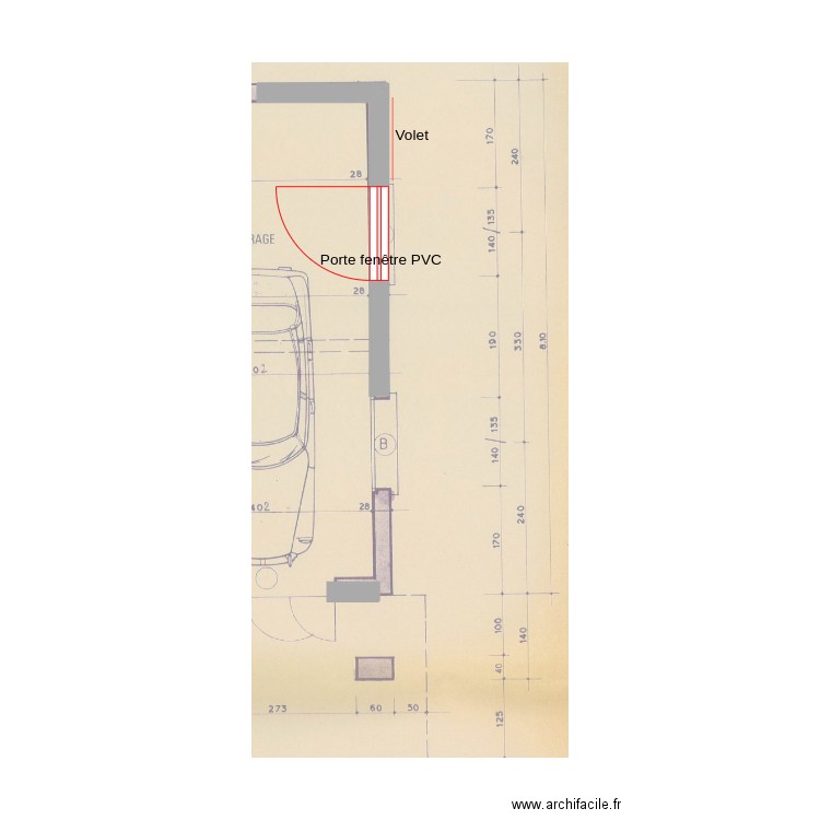 coupe PF . Plan de 0 pièce et 0 m2