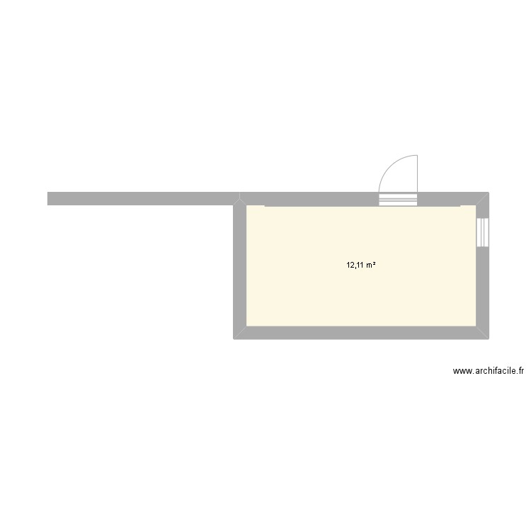 essai. Plan de 1 pièce et 12 m2