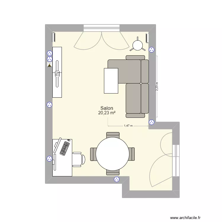 Ref2. Plan de 1  et 20 m²