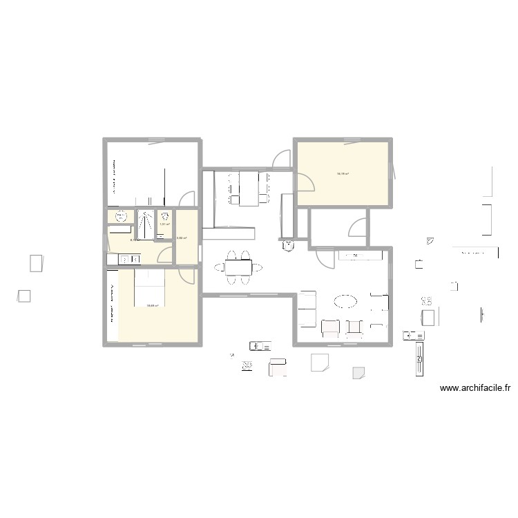 plan h. Plan de 0 pièce et 0 m2