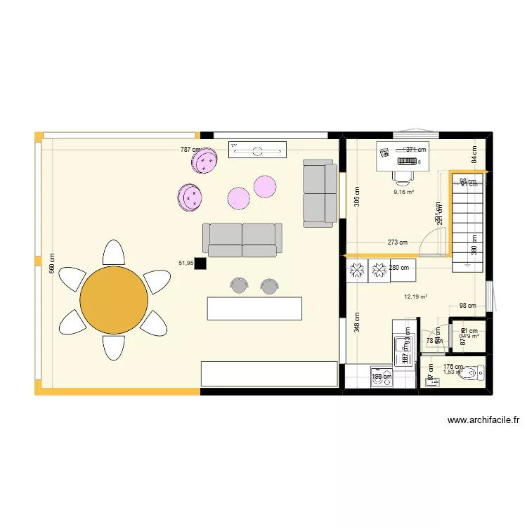 Ti Klara &eacute;tage. Plan de 