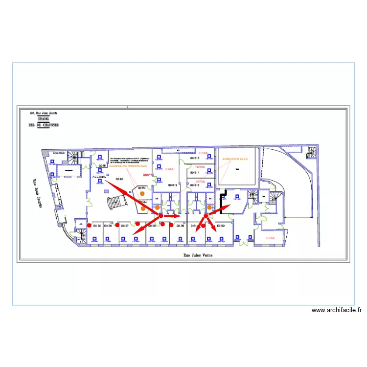 RDC JEAN JAURES. Plan de 
