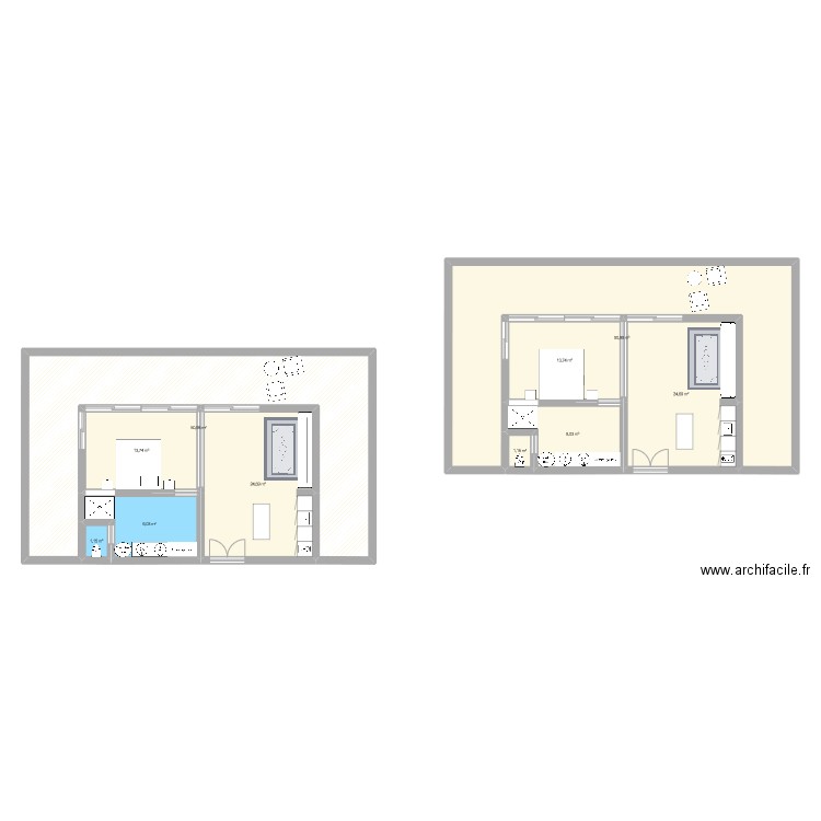Studio Mauritius simplifié. Plan de 10 pièces et 199 m2