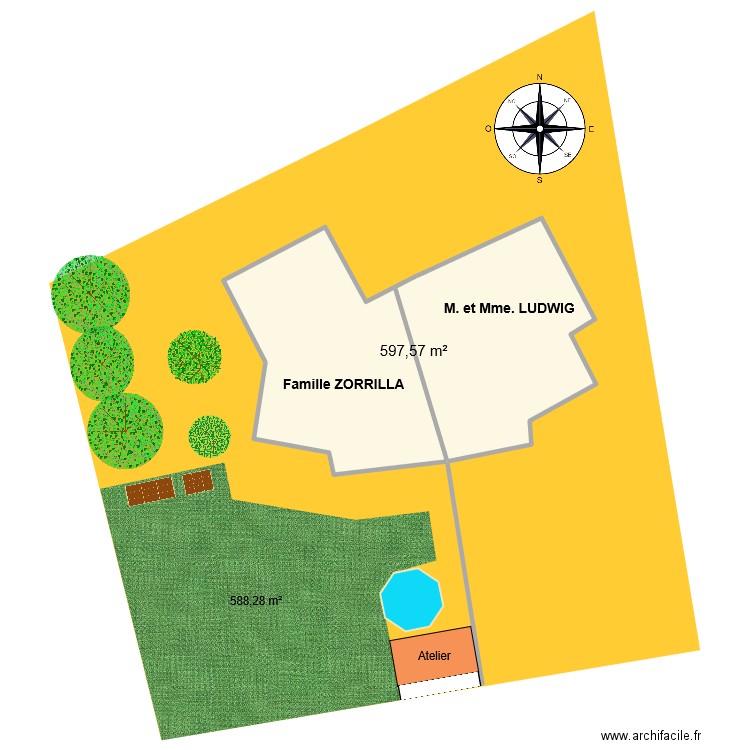 Maison ENTZHEIM. Plan de 1 pièce et 598 m2