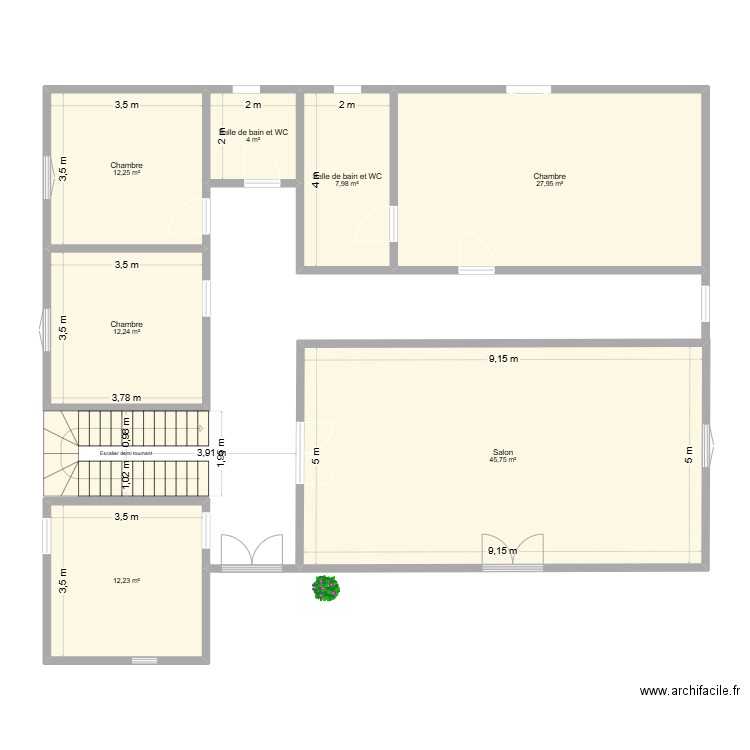 MA MAISON N°2. Plan de 7 pièces et 122 m2