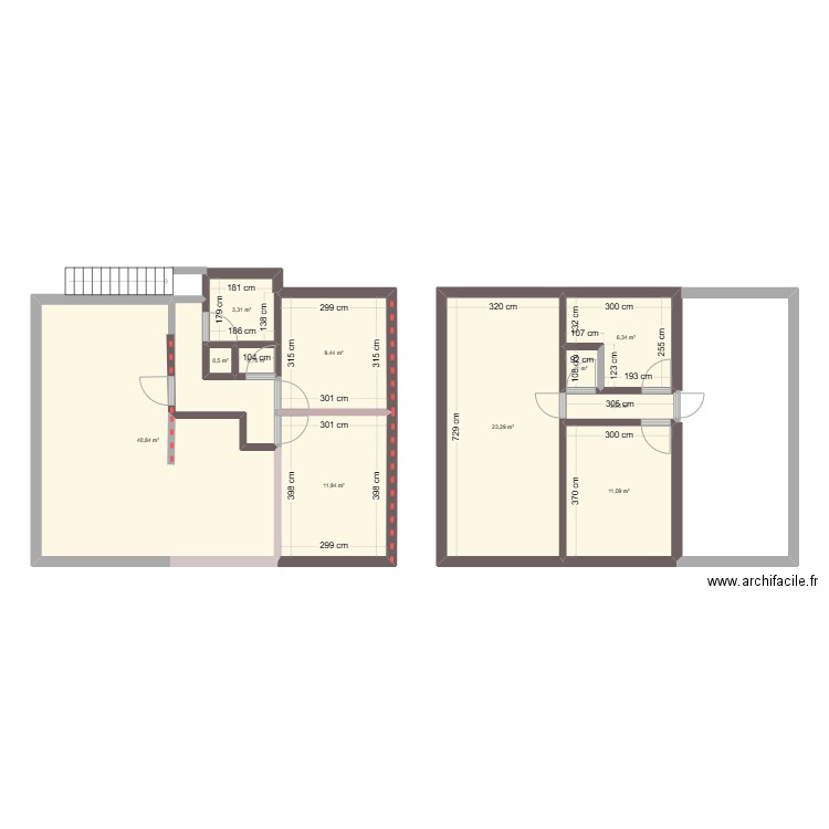 VILLA PIGNAN. Plan de 11 pièces et 111 m2