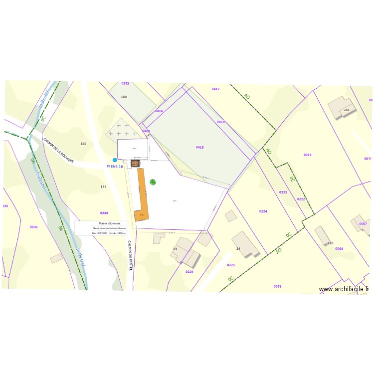 Buvette Broussan. Plan de 1 pièce et 17 m2