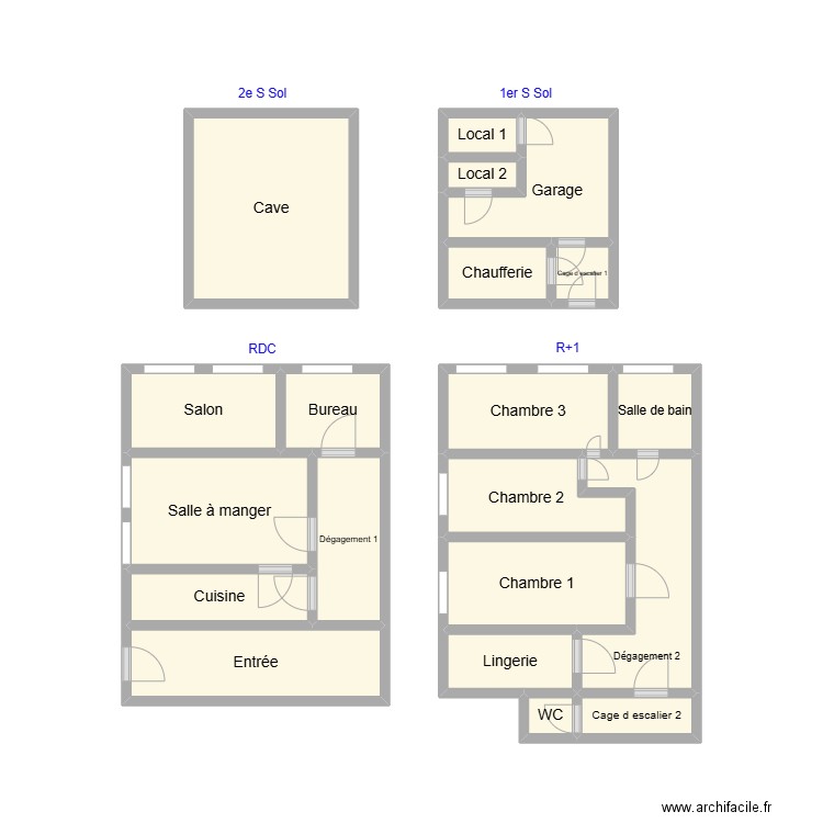 2507 QUEGUINER. Plan de 20 pièces et 28 m2