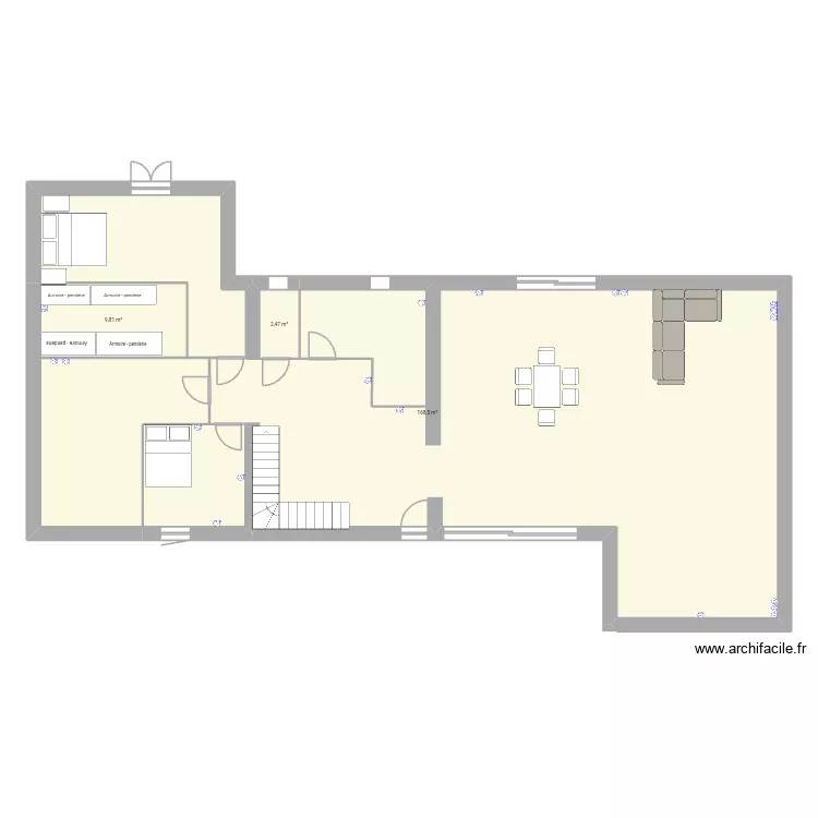 MAISON. Plan de 3 et 181 m² MAISON. Plan de 3 et 181 m²