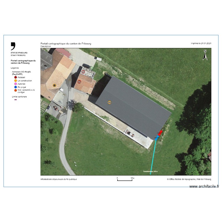 Charrière Romanens. Plan de 0 pièce et 0 m2