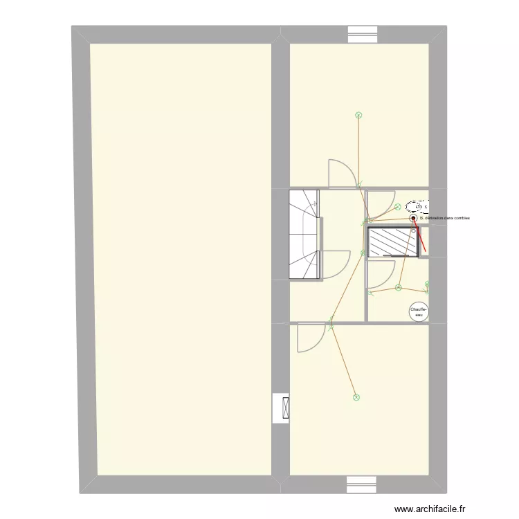 AUTRUCHE ECL etage V1. Plan de 7 Pièces et 115 m²