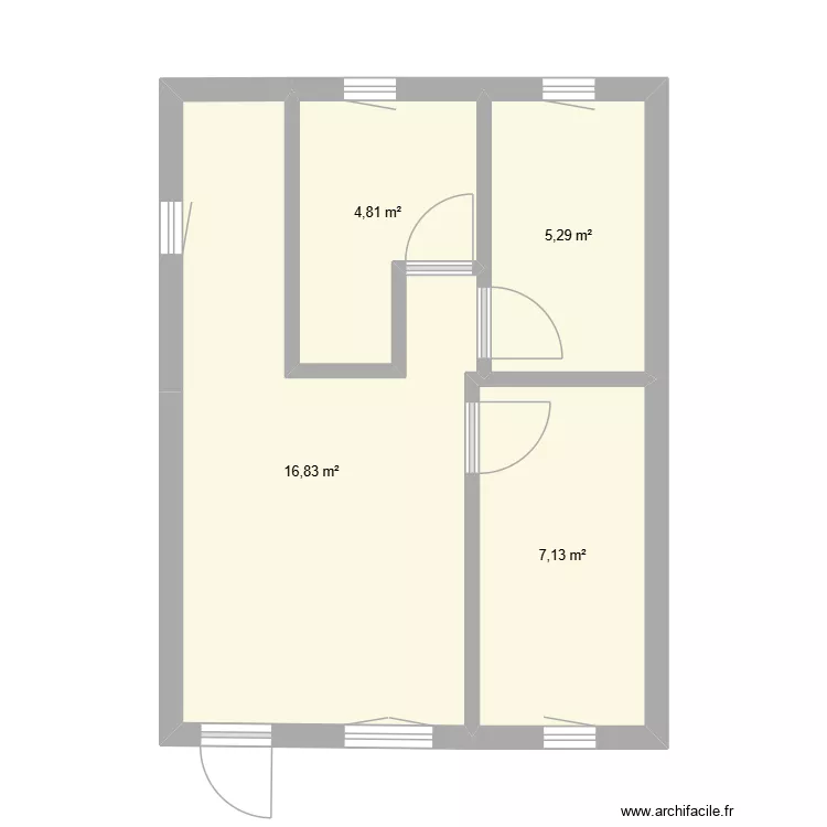 RIGAOU. Plan de 4  et 34 m²