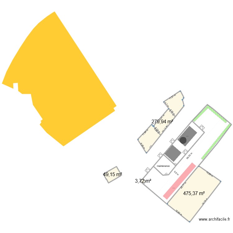 Vivier de Roscoff. Plan de 4 pièces et 808 m2