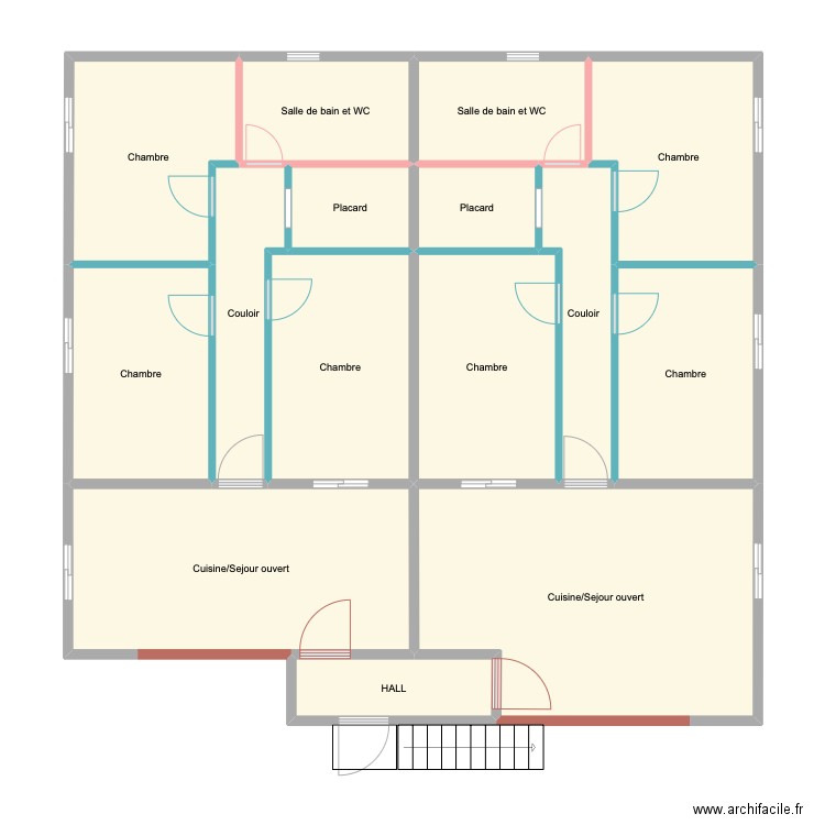 plan maison. Plan de 15 pièces et 130 m2