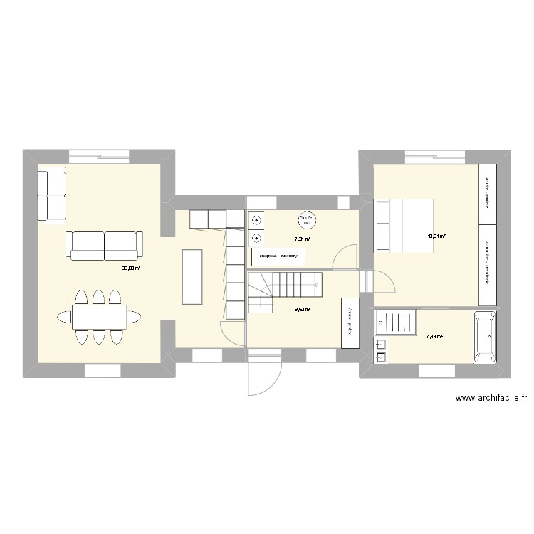 maison papa et maman. Plan de 0 pièce et 0 m2