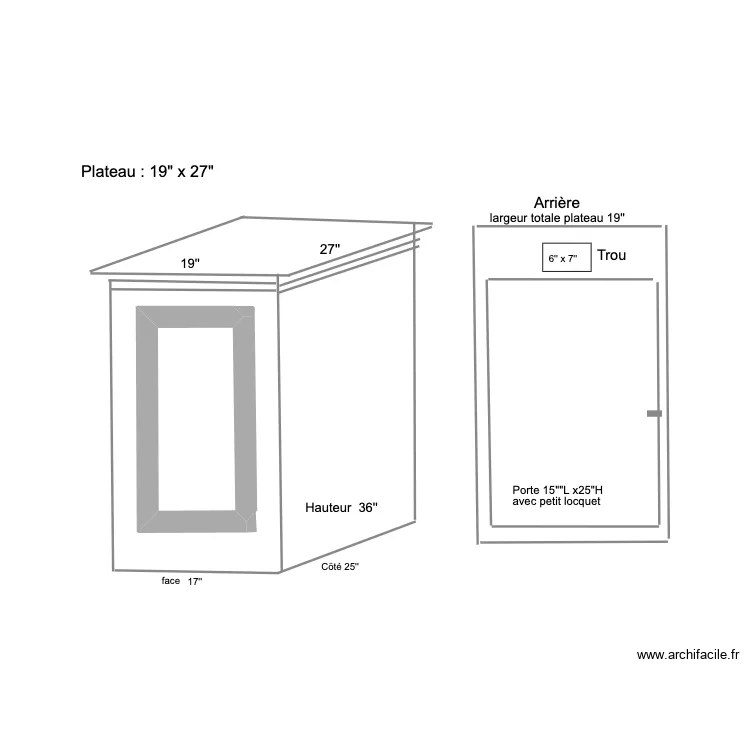 piedestal. Plan de piedestal. Plan de