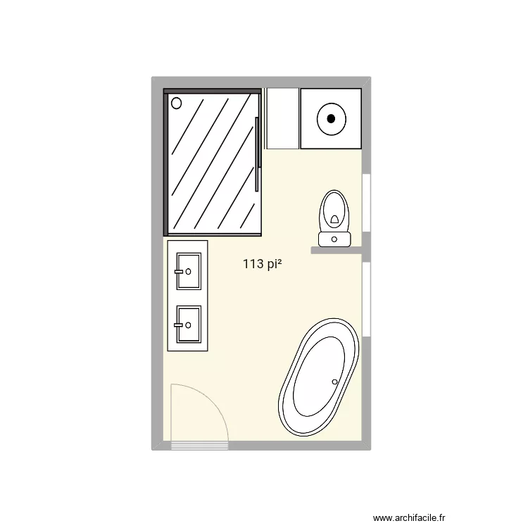 Salle de bain Vincent laveuse superposé. Plan de Salle de bain Vincent laveuse superposé. Plan de