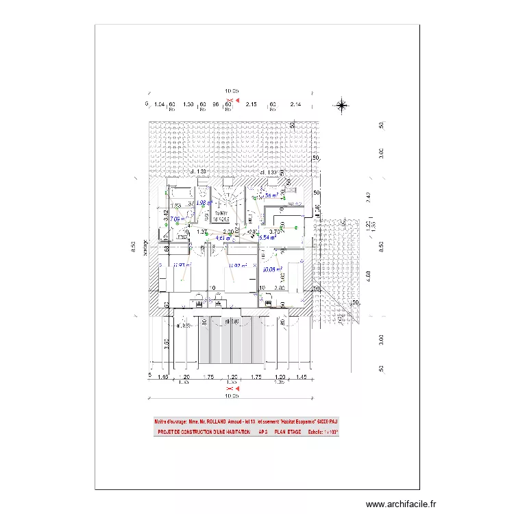 plan &eacute;lec &eacute;tage. Plan de 