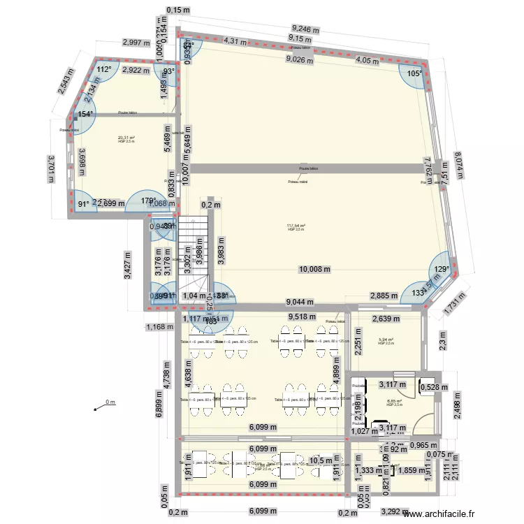 SALLE + VERANDA + CUISINE. Plan de SALLE + VERANDA + CUISINE. Plan de