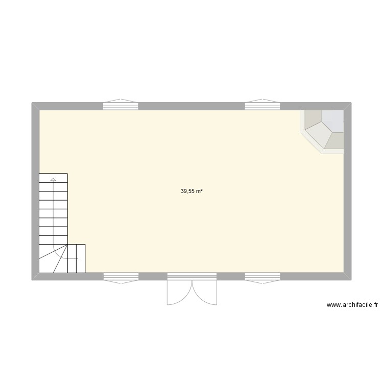 Essai. Plan de 1 pièce et 40 m2