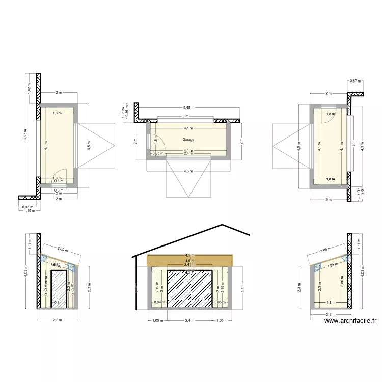 EXTENSION GARAGE. Plan de EXTENSION GARAGE. Plan de