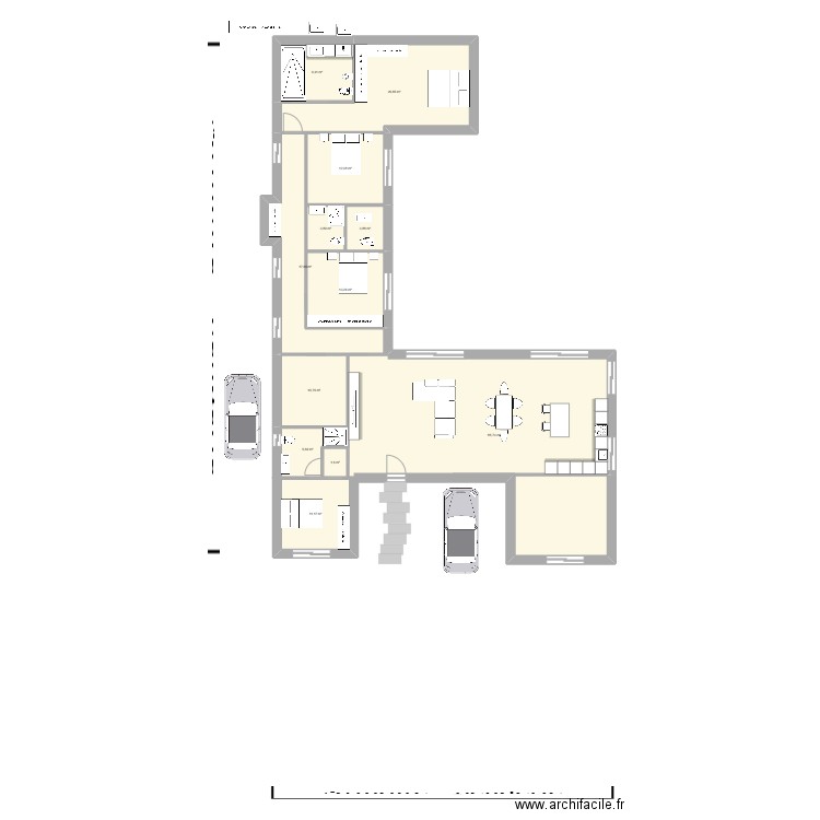 Cernache 5. Plan de 12 pièces et 202 m2