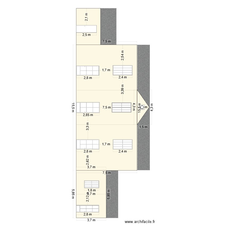 FACADE NORD. Plan de 0 pièce et 0 m2
