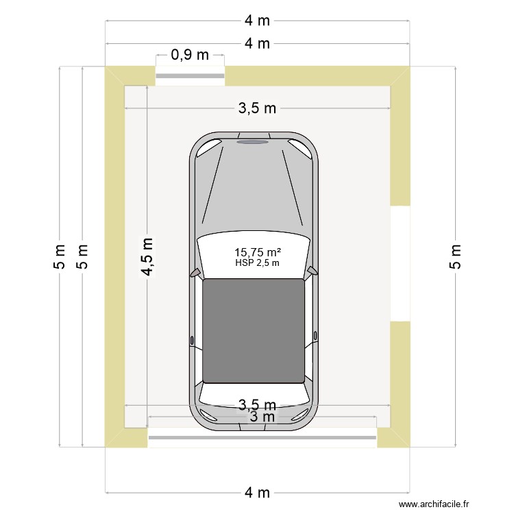 garage 20m2 exter. Plan de 0 pièce et 0 m2