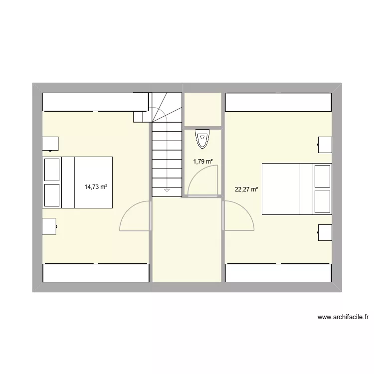 SAVIGNAC ETAGE 2. Plan de 3  et 39 m²