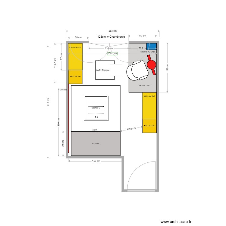 Bureau IDEAL. Plan de 0 pièce et 0 m2