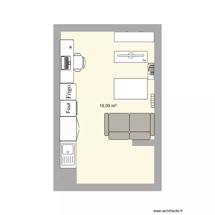 id&eacute;e 2. Plan de 1  et 18 m²