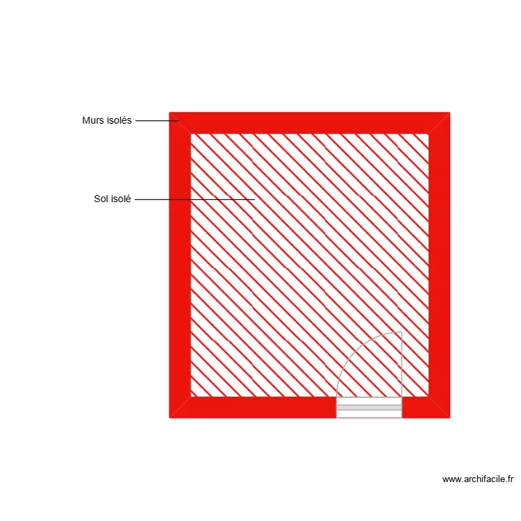 VISEUR CAVE &eacute;tape 3. Plan de 1  et 10 m²