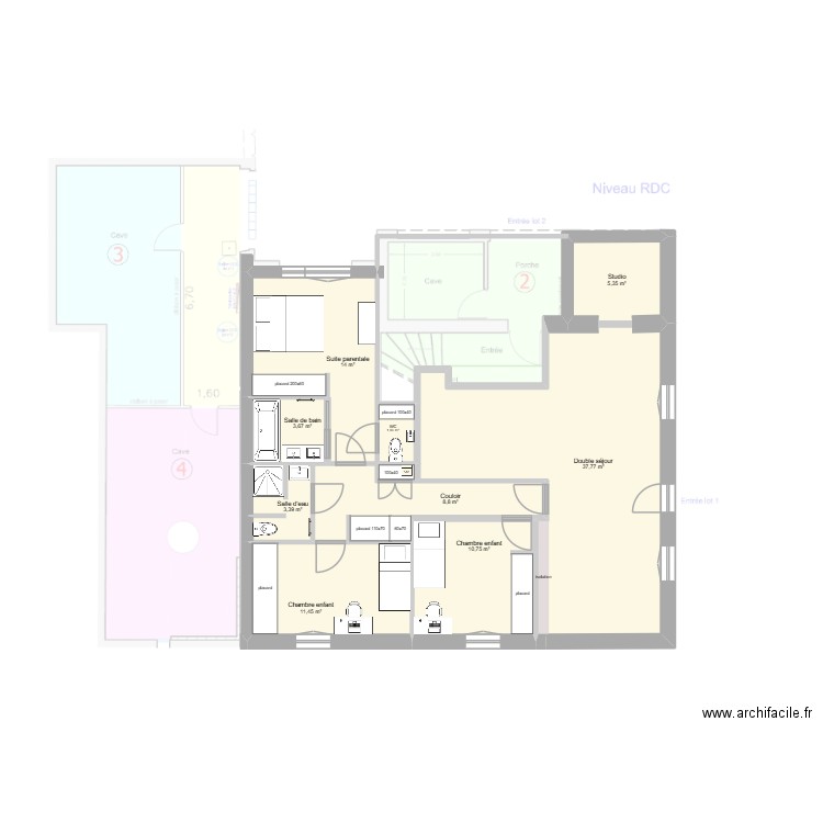 StAnto V4. Plan de 10 pièces et 97 m2