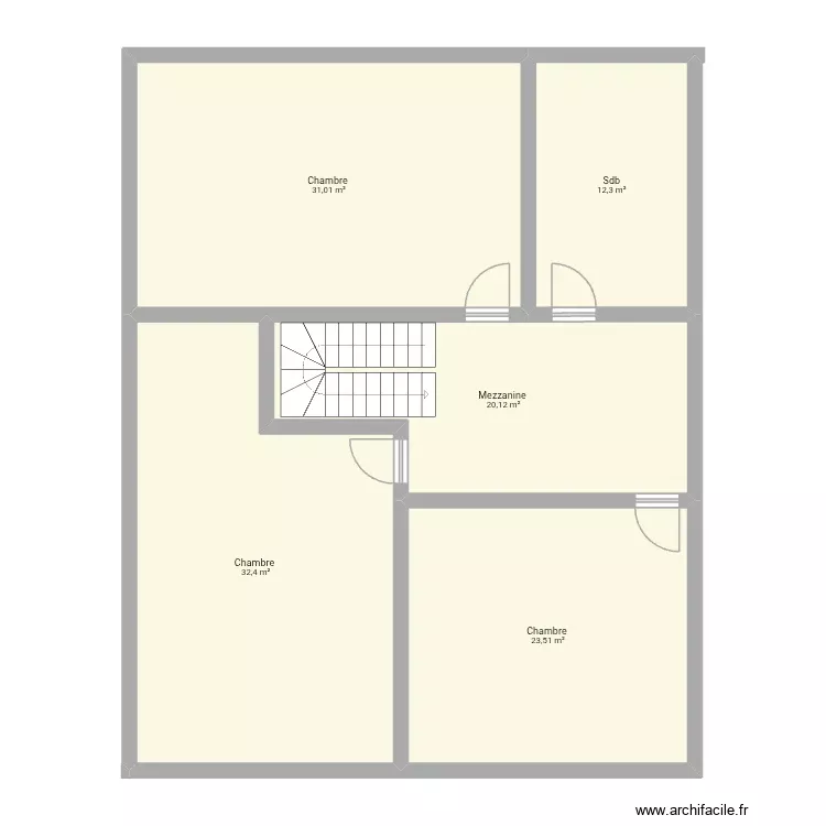Etage. Plan de 5 Pièces et 119 m² Etage. Plan de 5 Pièces et 119 m²