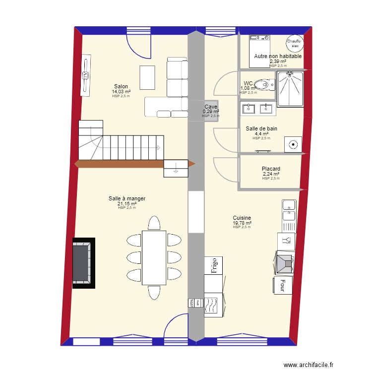 Virginie Harreville ANA.. Plan de 18 pièces et 207 m2