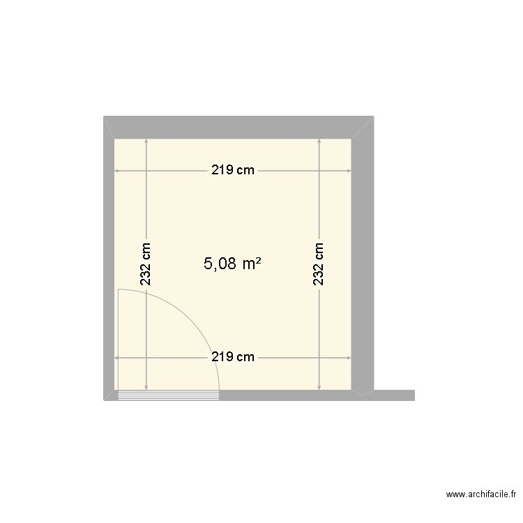 cabinet dentaire Lenoir. Plan de 1 pièce et 5 m2