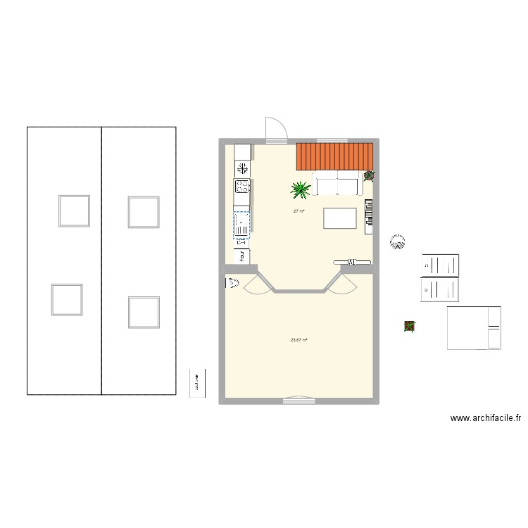 Wittersdorf 1.2. Plan de 2 pièces et 51 m2