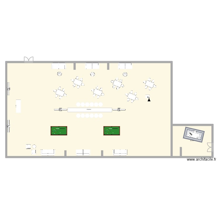 Koi Rooftop Inside. Plan de 2 pièces et 404 m2
