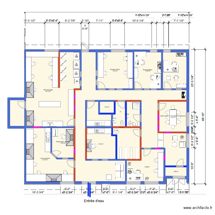 Shared lab126. Plan de 13 pièces et 267 m2