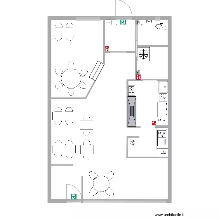 La Tuile. Plan de 2  et 65 m²