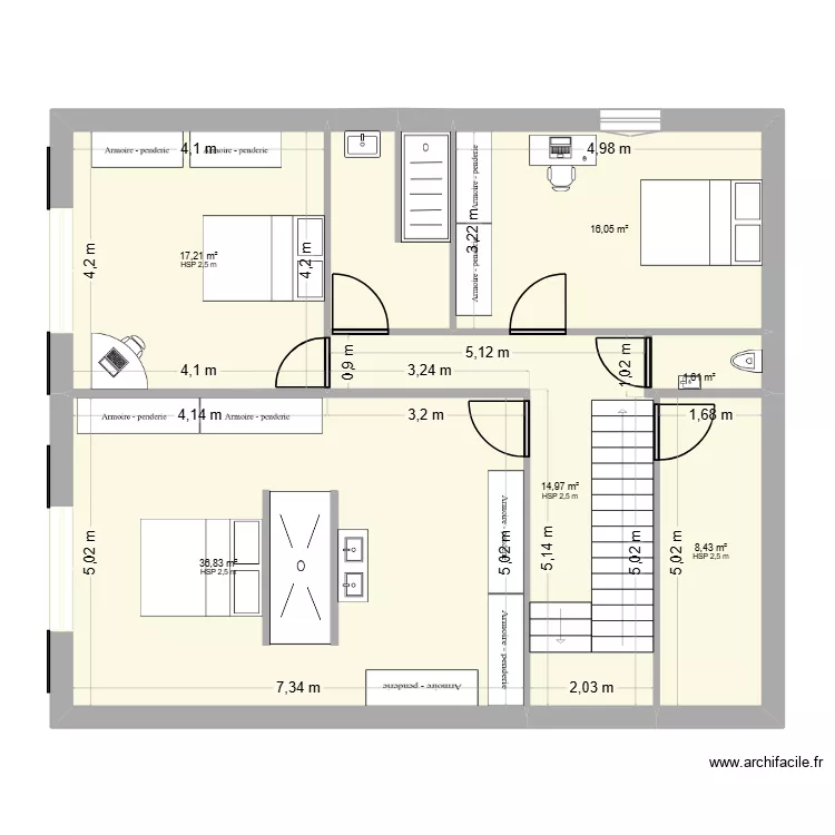 Canisy. Plan de 10  et 203 m²