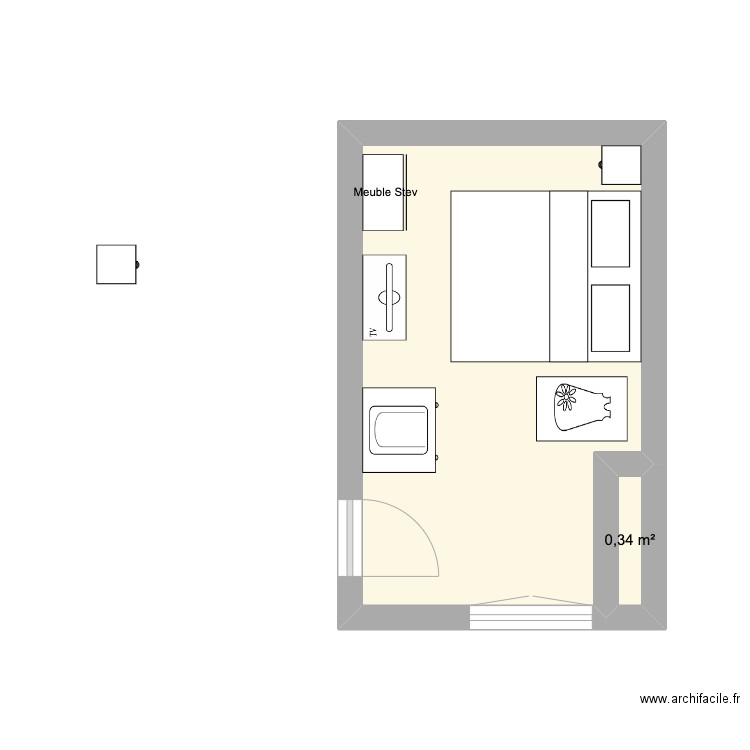 chambre stev et gathou. Plan de 0 pièce et 0 m2