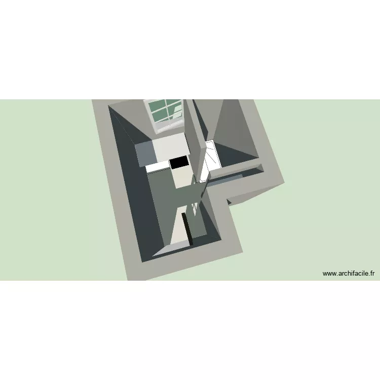 salle de bain. Plan de 1  et 5 m²
