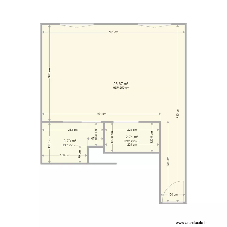 FONCIA ELYSEE. Plan de 3  et 33 m²