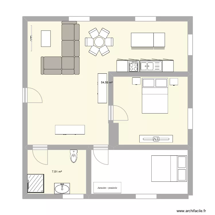 PLAN HERICOURT. Plan de 2 et 62 m² PLAN HERICOURT. Plan de 2 et 62 m²